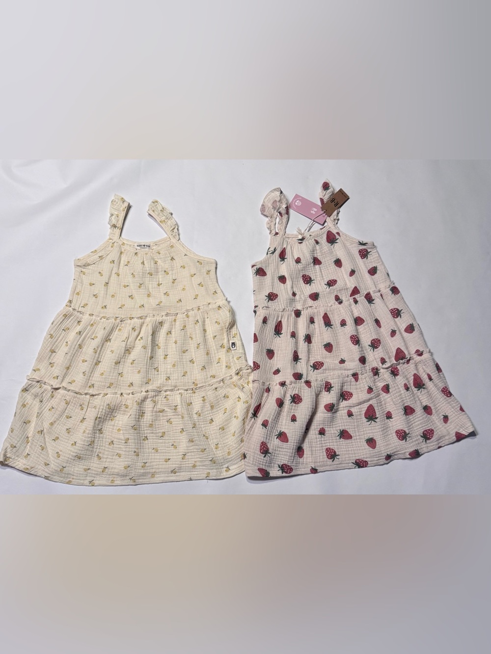 Rabbit + Bear Girl's Soft Floral Organic Cotton Sun Dress Bundle Lot Of 2 Sz 6